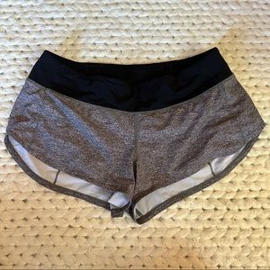 lululemon athletica Black and Gray Athletic Shorts